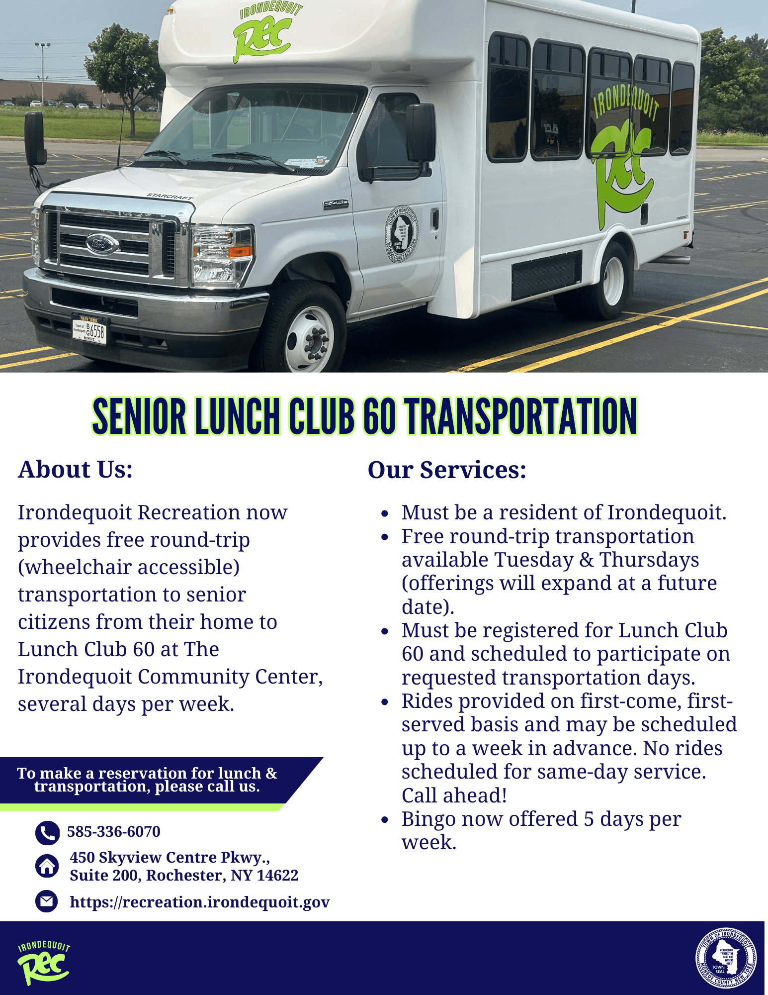 Senior Lunch Club 60 Transportation